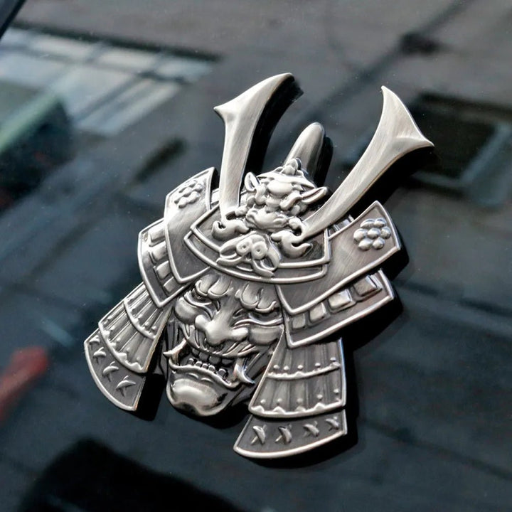 Autocollants Japonais Voiture Badge Menpo Samouraï - 