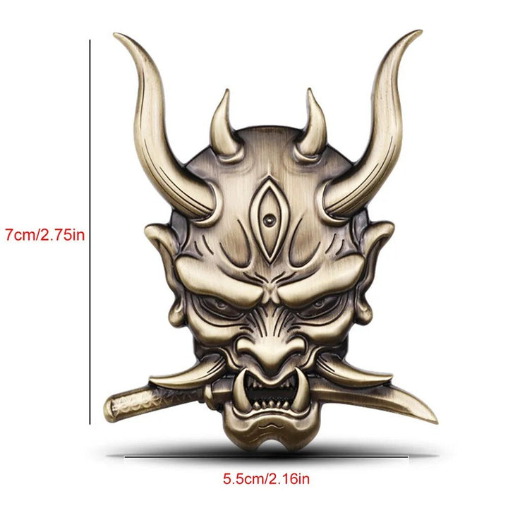 Autocollants Japonais Voiture Badge Menpo Samouraï - 