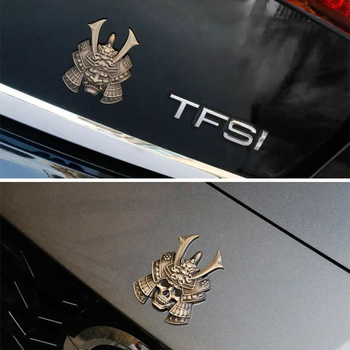 Autocollants Japonais Voiture Badge Menpo Samouraï - 