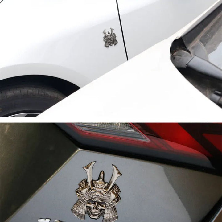 Autocollants Japonais Voiture Badge Menpo Samouraï - 