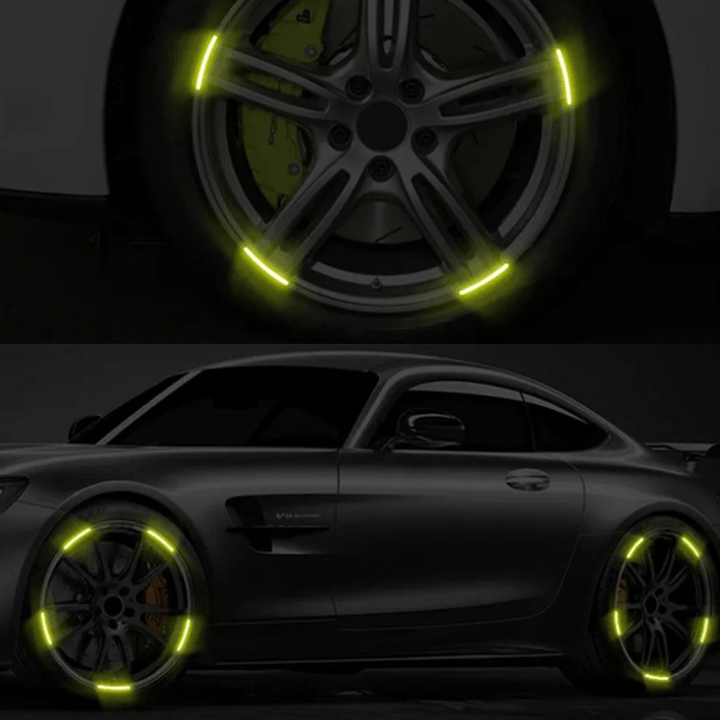 Autocollants Réfléchissants Pneus Voiture Lumineux - 0
