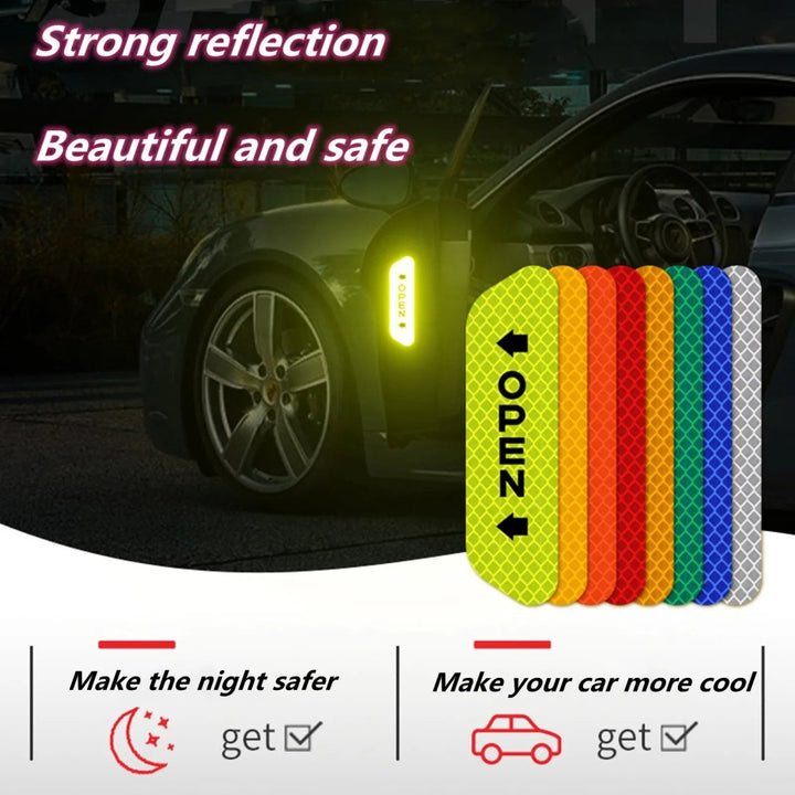 Autocollants Réfléchissants Porte Voiture Lumineux - 0
