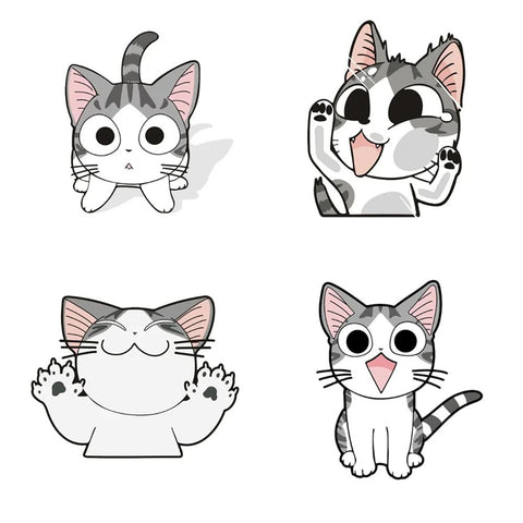 Autocollants Voiture Chats Mignons Cartoon