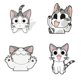 Autocollants Voiture Chats Mignons Cartoon - 