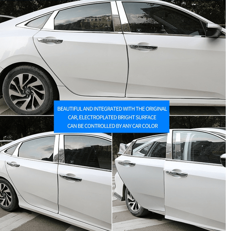 Baguette en PVC Naturel Argenté Protection Porte Voiture - 0
