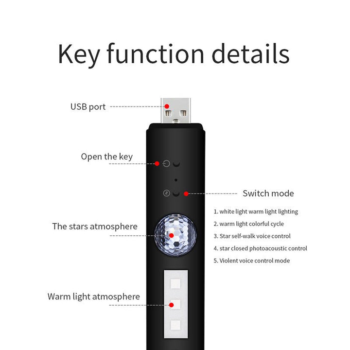 Barre LED Voiture Lampe Ambiance Intérieur - 0