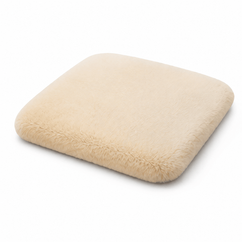 Coussin de Siège en Fourrure Douce et Moelleuse