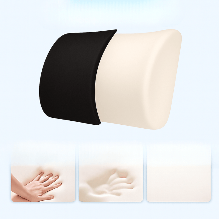 Coussin de Soutien Lombaire Voiture Mousse Mémoire Appui Dos - 0