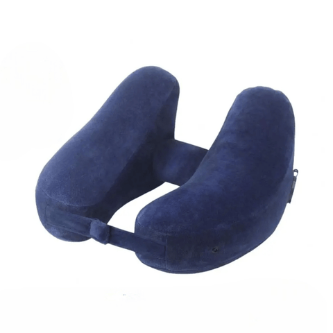 Coussin Cervical Gonflable pour Voiture et Voyage en Tissu Doux