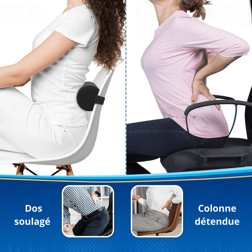 Coussin Lombaire Voiture Cylindrique pour Soulager le Dos - 