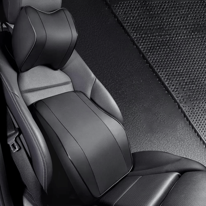 Coussin Lombaire Voiture Simili Cuir Ergonomique Soutien du Dos - 