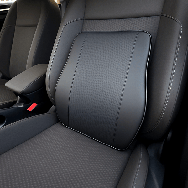 Coussin Lombaire Voiture Simili Cuir Soutien du Dos Ergonomique - 