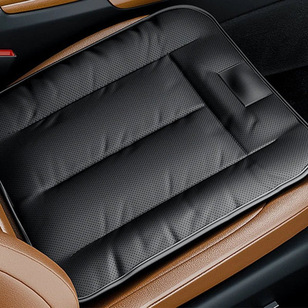 Coussin Voiture Universel en Cuir PU Noir - 