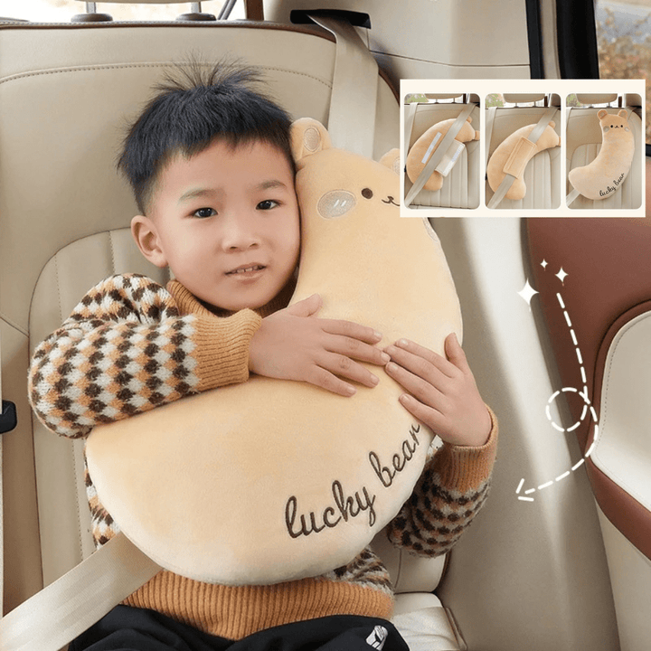 Coussin Voiture Enfant Oreiller Doux de Ceinture - 