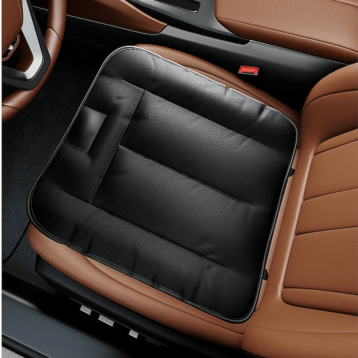Coussin Voiture Universel en Cuir PU Noir - 