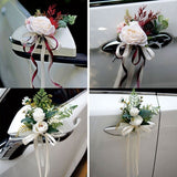 Décoration Florale Artificielle Voiture Mariée - 0