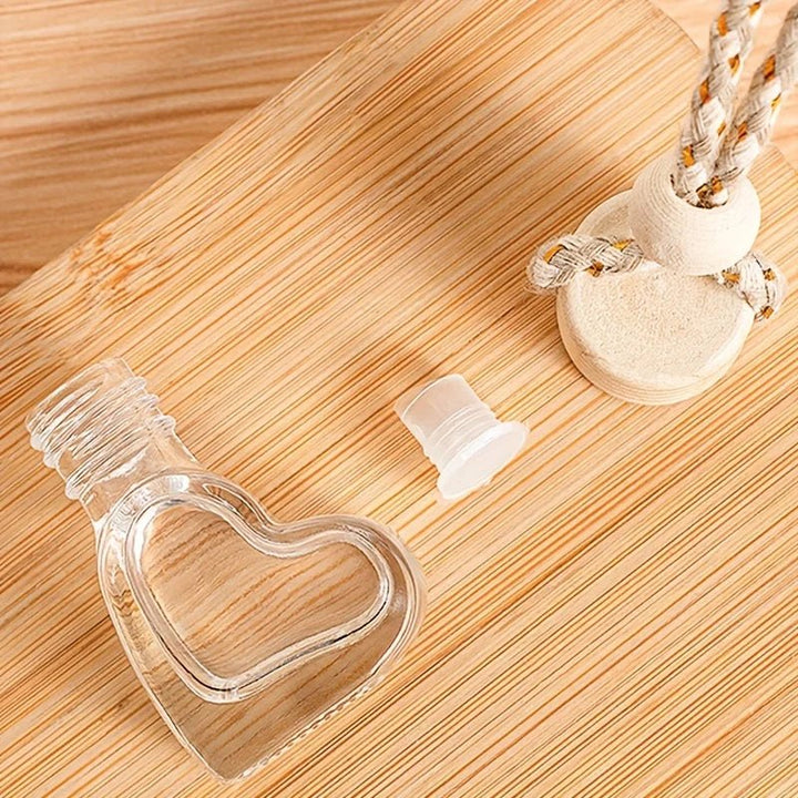 Désodorisant Voiture Pendentif Cœur de Verre - 