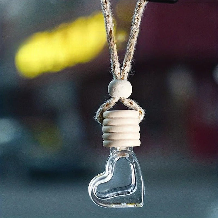 Désodorisant Voiture Pendentif Cœur de Verre - 