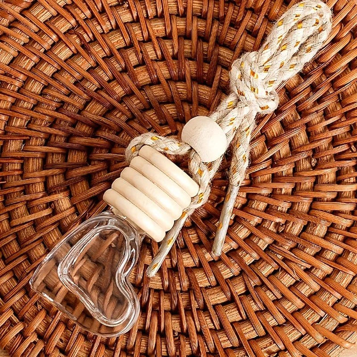 Désodorisant Voiture Pendentif Cœur de Verre - 