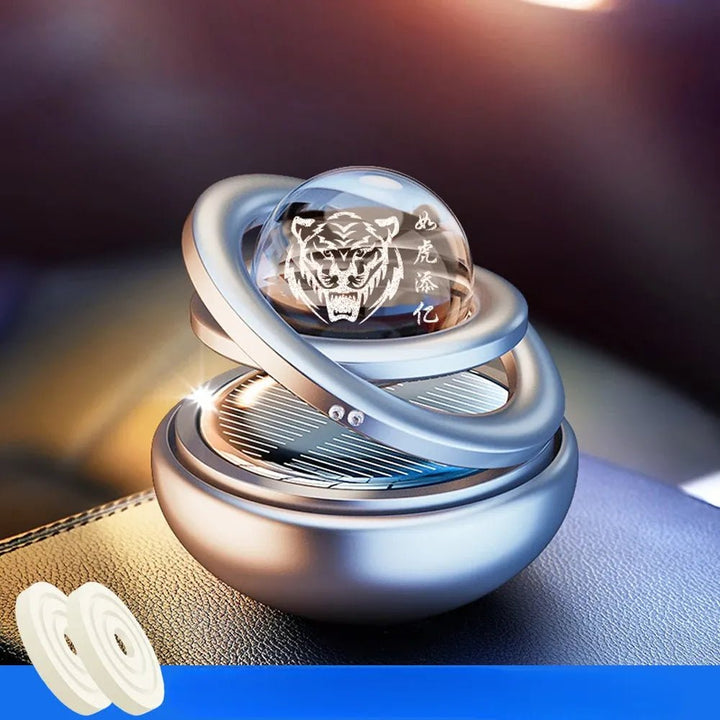 Diffuseur d'Air Solaire Rotatif Voiture - Tigre - 0