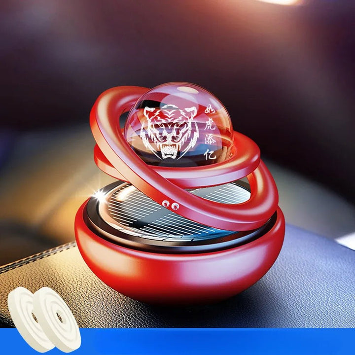 Diffuseur d'Air Solaire Rotatif Voiture - Tigre - 0