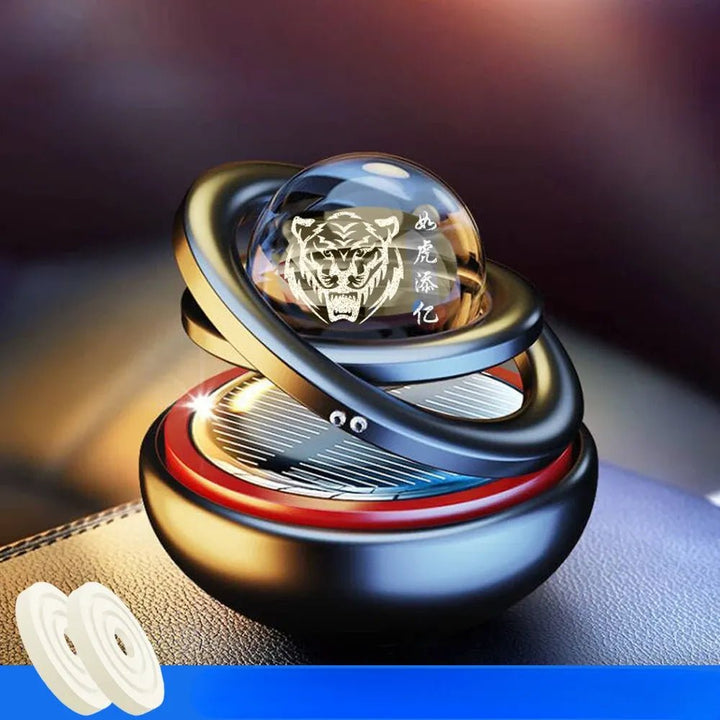 Diffuseur d'Air Solaire Rotatif Voiture - Tigre - 0