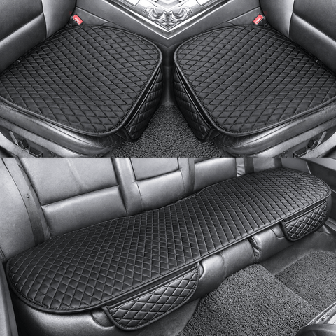 Ensemble de Housses d’Assise Voiture en Cuir PU Matelassé