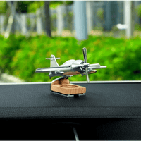 Figurine Avion Solaire à Hélices Rotatives - 