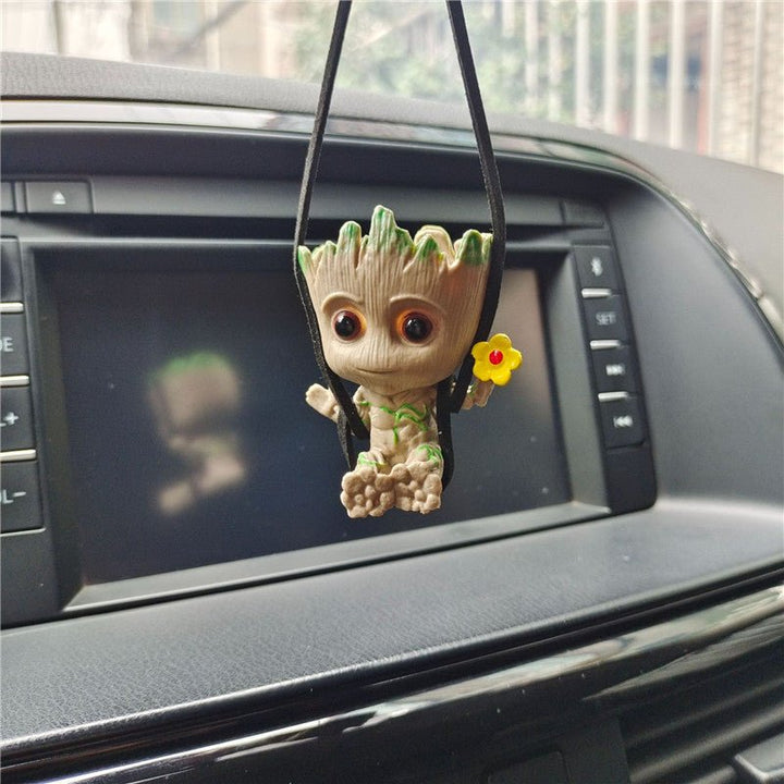 Figurine Baby Groot Pendentif Rétroviseur Voiture - 0