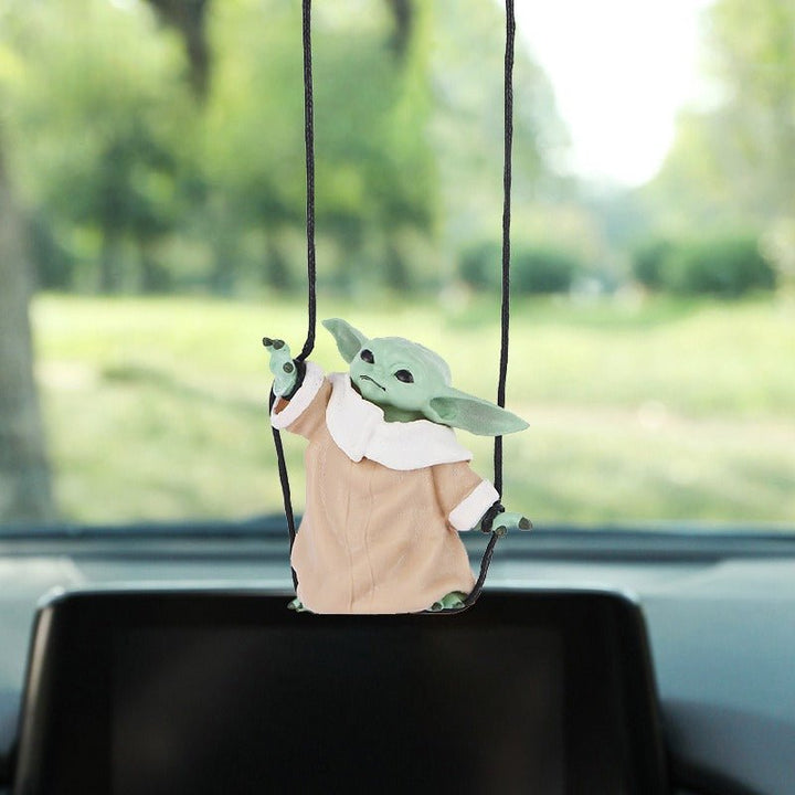 Figurine Baby Yoda Pendentif Rétroviseur Voiture - 0