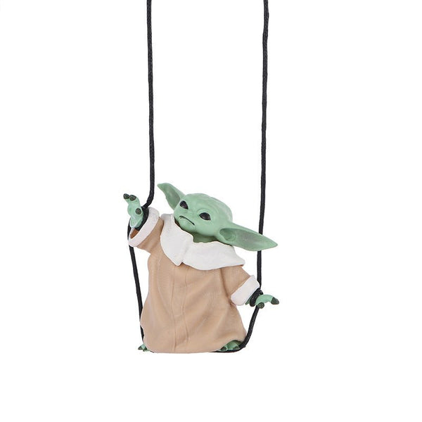 Figurine Baby Yoda Pendentif Rétroviseur Voiture - 0