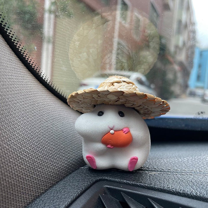 Figurine Hamster Gourmet Console Voiture - 0