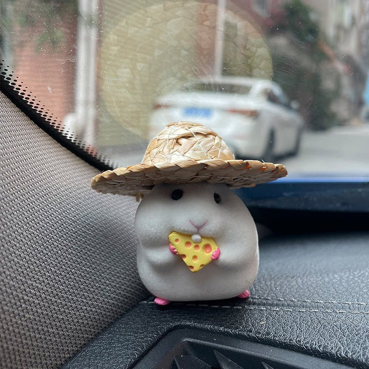 Figurine Hamster Gourmet Console Voiture - 0