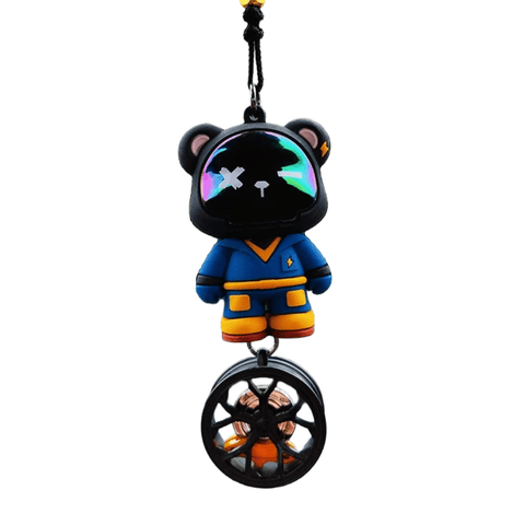Figurine Ours Cyborg Chaine Aluminium