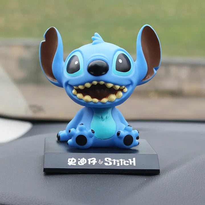 Figurines Disney Lilo et Stitch Têtes Mobiles Voiture - 