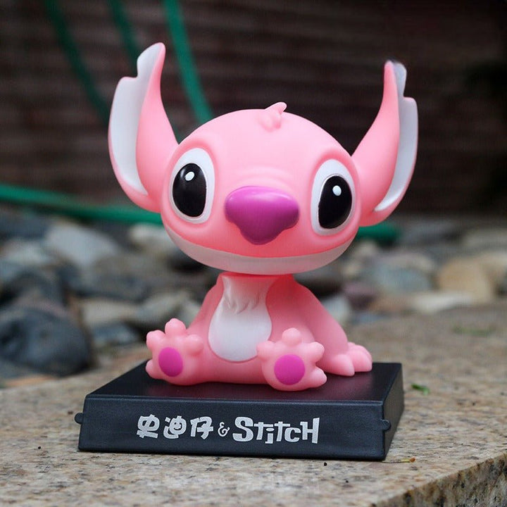 Figurines Disney Lilo et Stitch Têtes Mobiles Voiture - 
