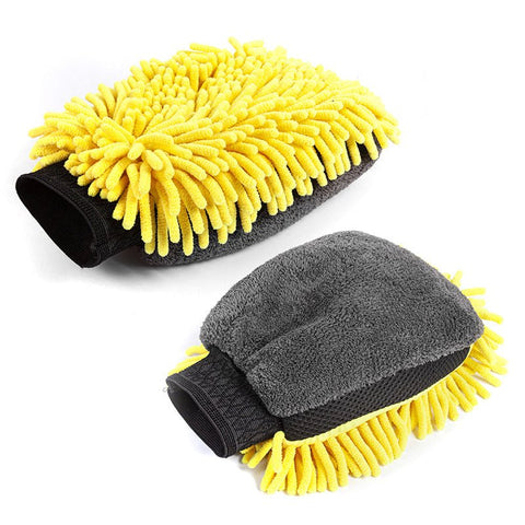 Gants de Lavage Voiture Microfibre Chenille