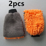 Gants de Lavage Voiture Microfibre Chenille - 0