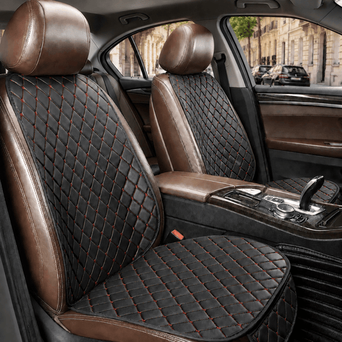 Housse de Siège Voiture Cuir PU – Coutures Croisées