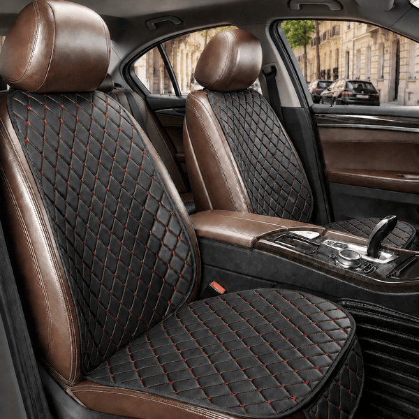 Housse de Siège Voiture Cuir PU – Coutures Croisées -