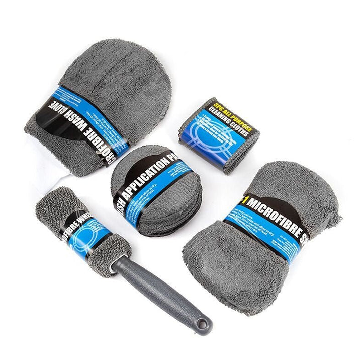 Kit de Nettoyage Voiture Microfibre 9 Pièces - 0
