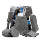 Kit de Nettoyage Voiture Microfibre 9 Pièces - 0