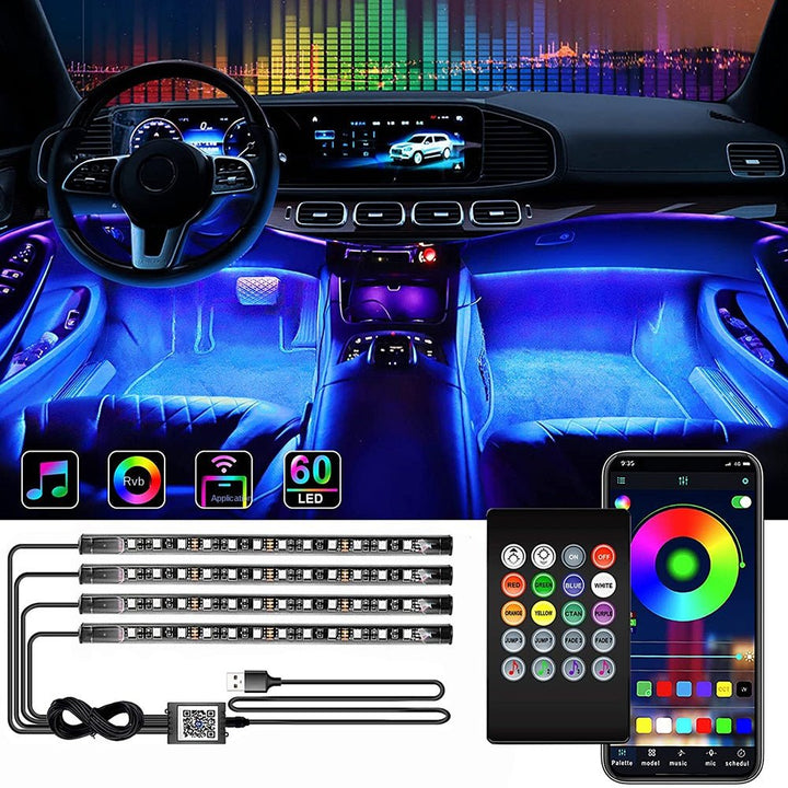 Light Car™ | Rubans LED pour ambiance d'intérieur en couleurs - 