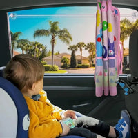 Pare Soleil Bébé Voiture à Ventouse avec Filet de Rangement - 
