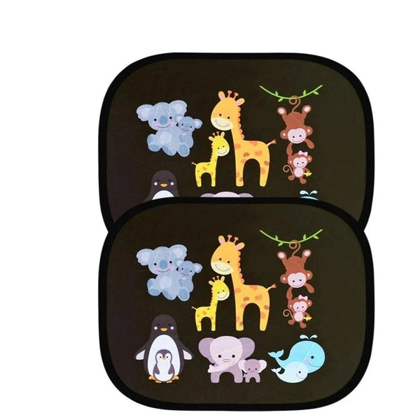 Pare Soleil Bébé Voiture – Lot de 2 Dessins Animés - 