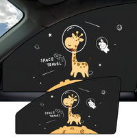 Pare Soleil Voiture Bébé Aimanté Girafe Mignonne - 