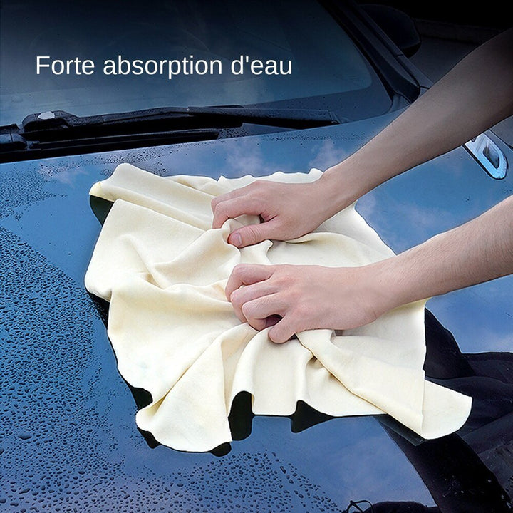 Serviette Peau de Chamois Naturel Nettoyage Doux - 0