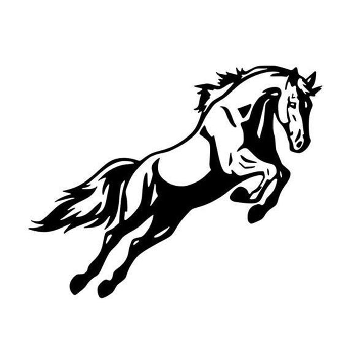 Sticker Autocollant Voiture Cheval Majestueux - 0