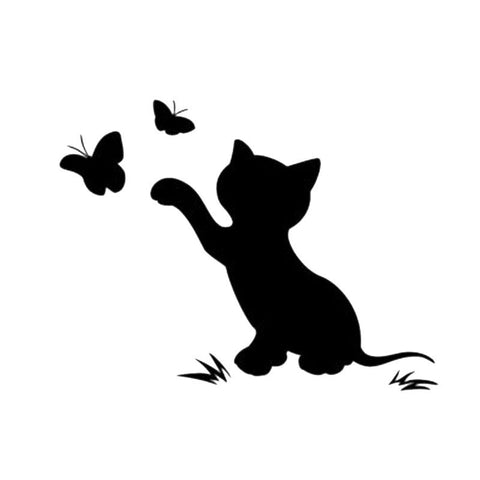 Sticker de Voiture Chaton Joueur Mignon