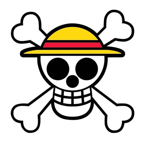 Sticker Voiture Emblème Pirates du Chapeau de Paille
